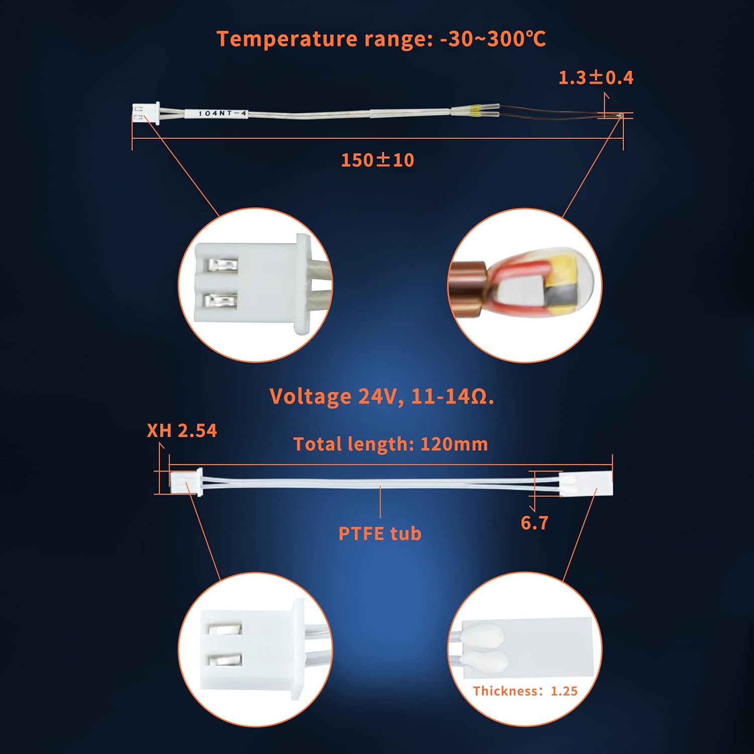 Upgrade Ceramic Heating Core CHC Hotend 24V Copper Heater Block Titanium Heatbreak Improved Nozzle Compatible with