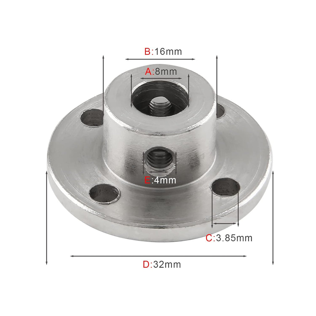 8mm Flange Shaft Coupling, 4 PCS