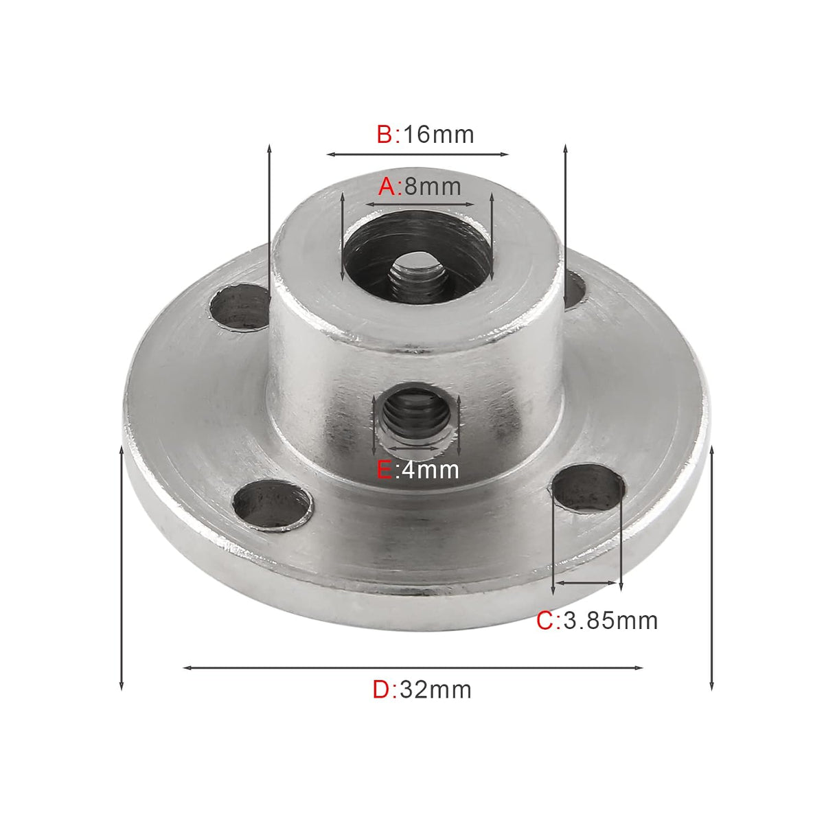 8mm Flange Shaft Coupling, 4 PCS