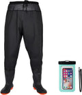 Fishing Waders with Boots, Nylon/PVC Waist Wader Pants Fishing Waders for Men Women, Waterproof Bootfoot Waders