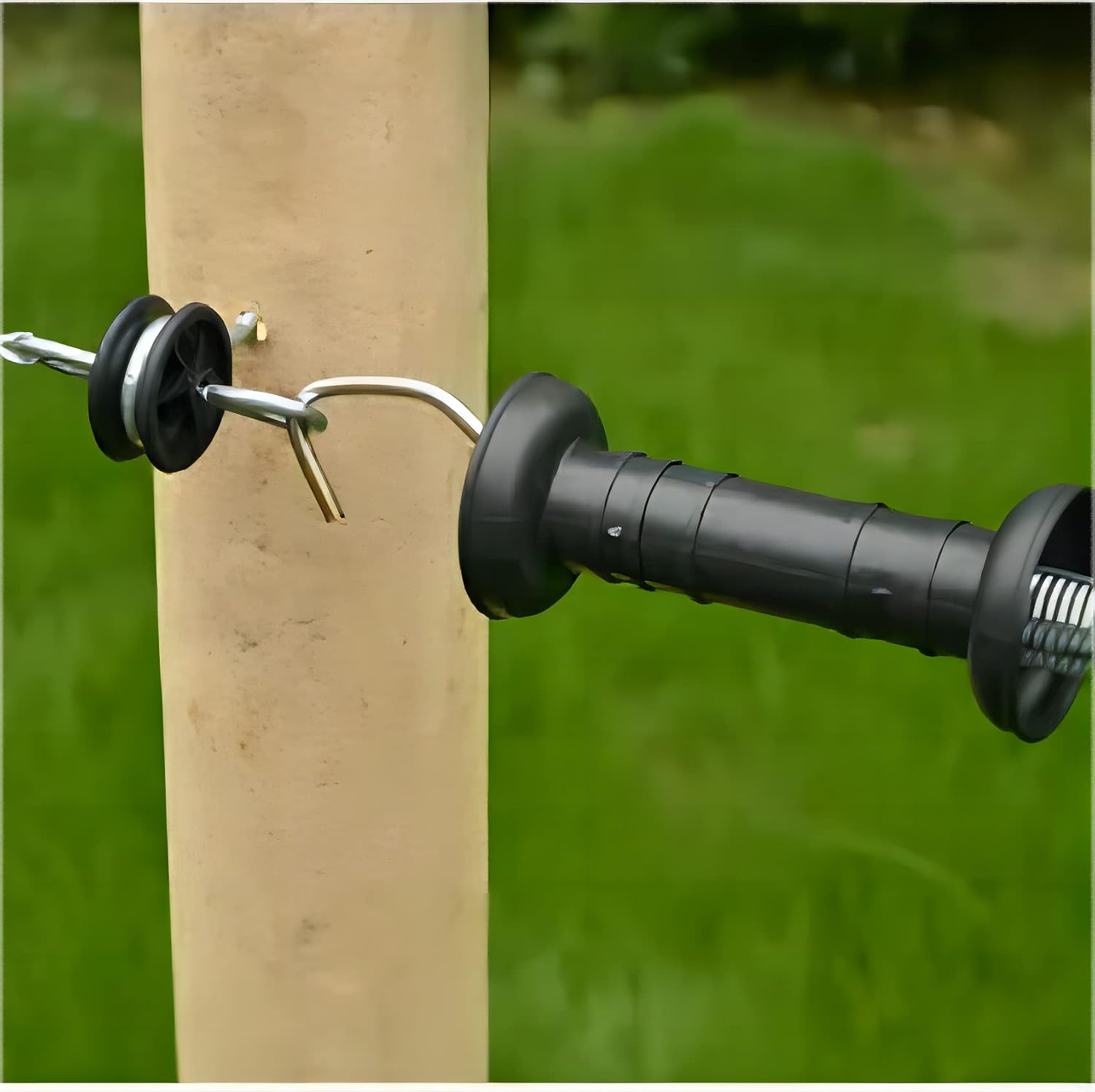 2 Set Electric Fence Spring Gate Kit 16.4ft | Open/close gate without power off. High tensile galvanized spring