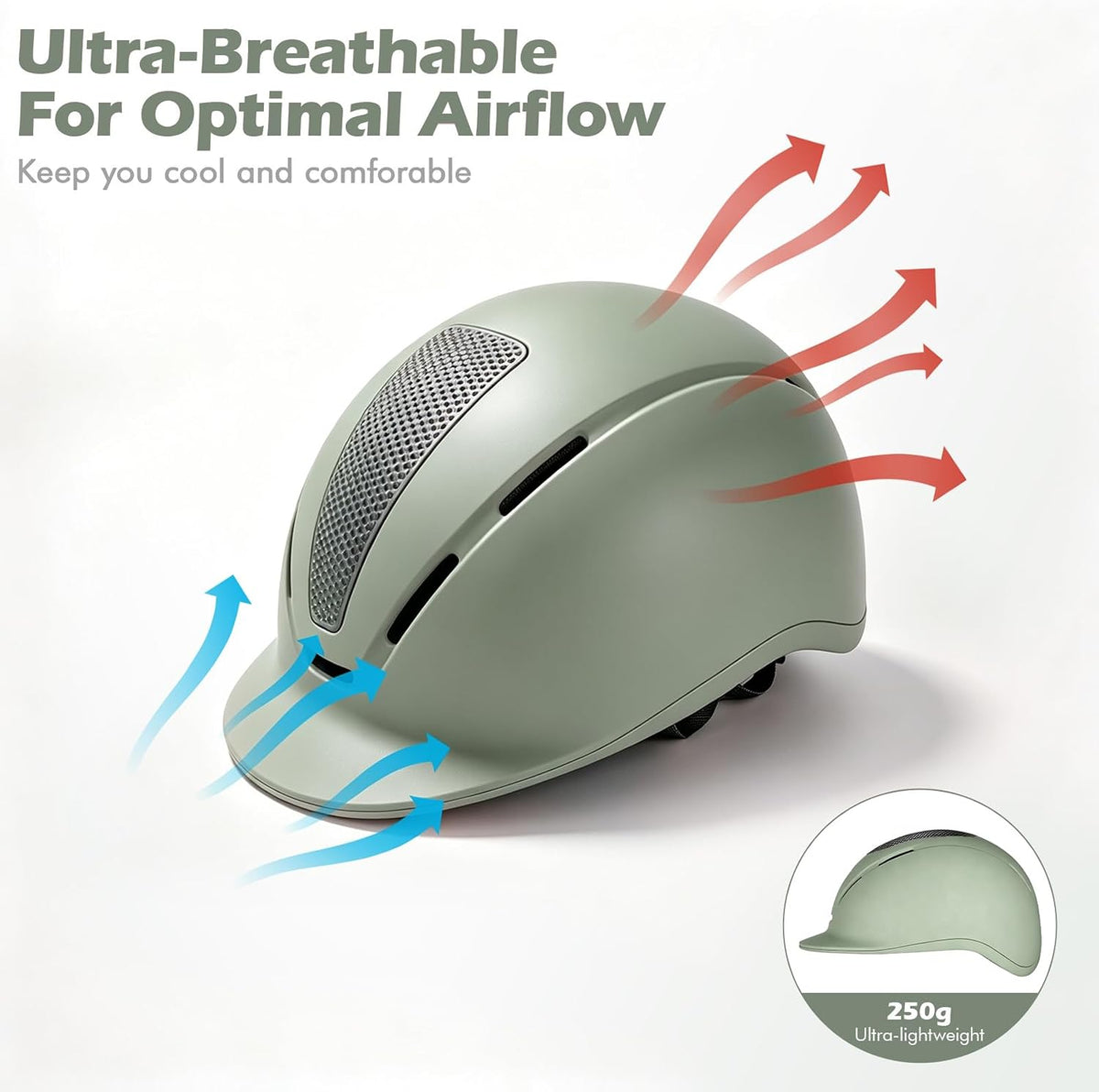 Lightweight Horse Riding Helmet and Gloves Set