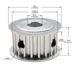 HTD 5M Timing Belt Pulley 20 Teeth 10mm Bore for 15mm Width Belt,5mm Pitch Aluminum 20T Timing Pulleys 20-5m-15-10mm