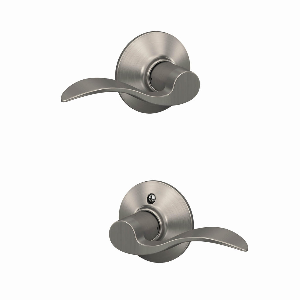 Accent Hall/Closet Passage Door Handle, Reversible, Satin Nickel