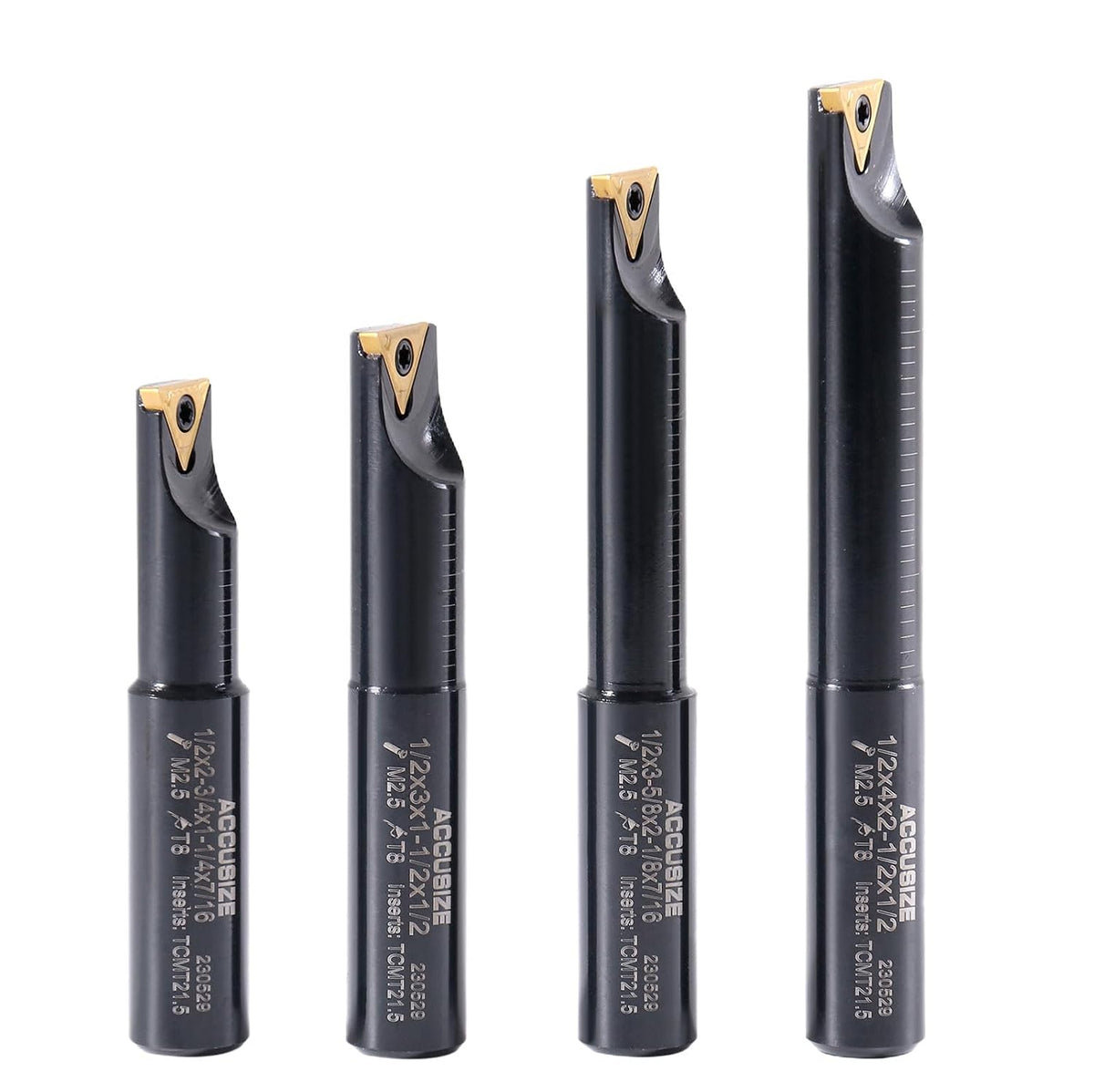 Accusize Industrial Tools Round Shank Indexable Boring Bar, 1/2 in