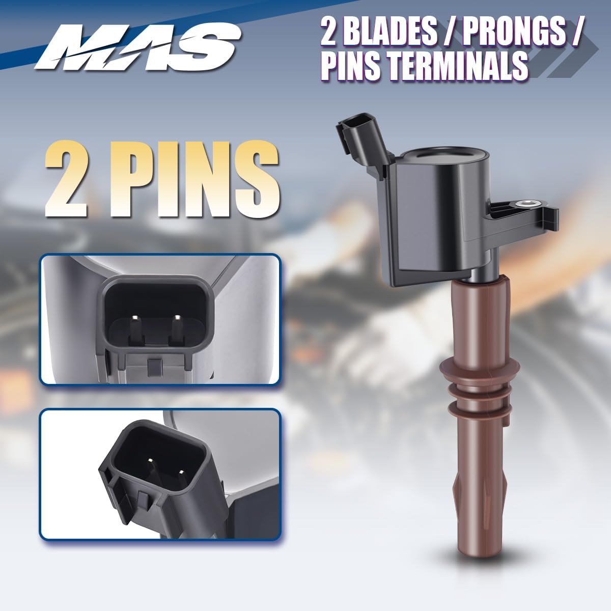 MAS Set of 8 Ignition Coils Brown Boots DG521 and Motorcraft SP-509 Spark Plugs Compatible with Ford Expedition F-150 F-250 F-350 F-450 F-550 F53 4.6L 5.4L C1659