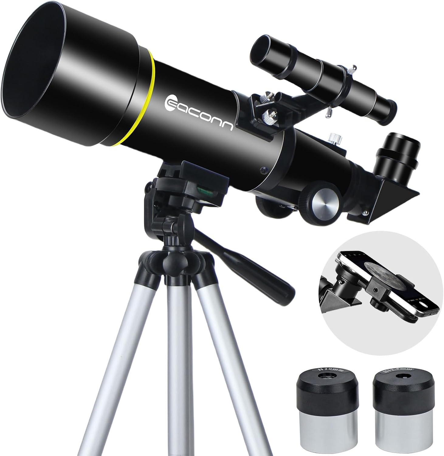 Telescopes, Telescope for Kids and Adults Beginners, 70mm Aperture 400mm Focus Length Refractor Travel Telescope with