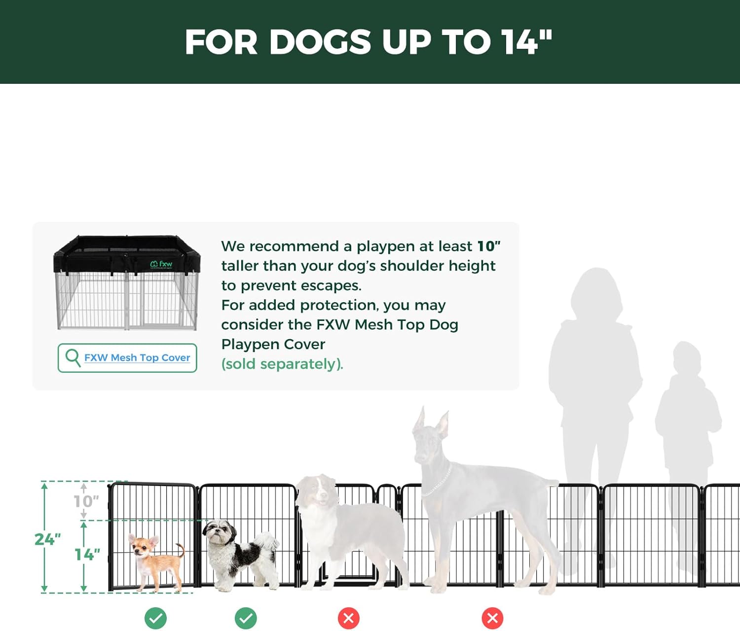 Homeplus Unleashed Indoor Dog Playpen - Stress-Free and Safe Play, Heavy Duty 24 Inch 6 Panels Dog Pen for Puppy and