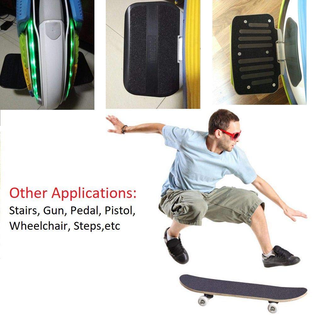 10.6" x 49.2" Black Skateboard Grip Tape Sheet (125x27cm) | 80 Grit Bubble Free, Waterproof, Anti Slip Sandpaper