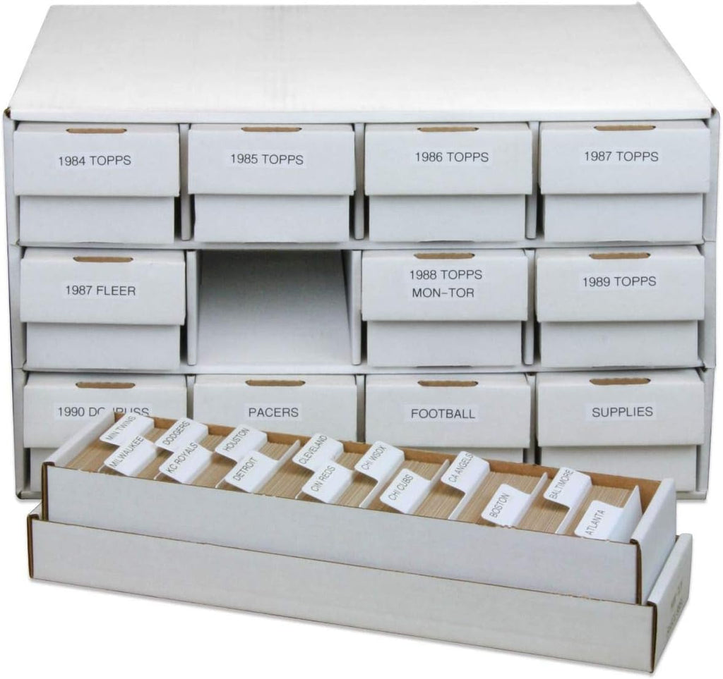 Horizontal Trading Card Dividers - 30 ct | Archival Quality, Write-On Index Tab, 3 11/16 X 2 11/16 Inches | Fits