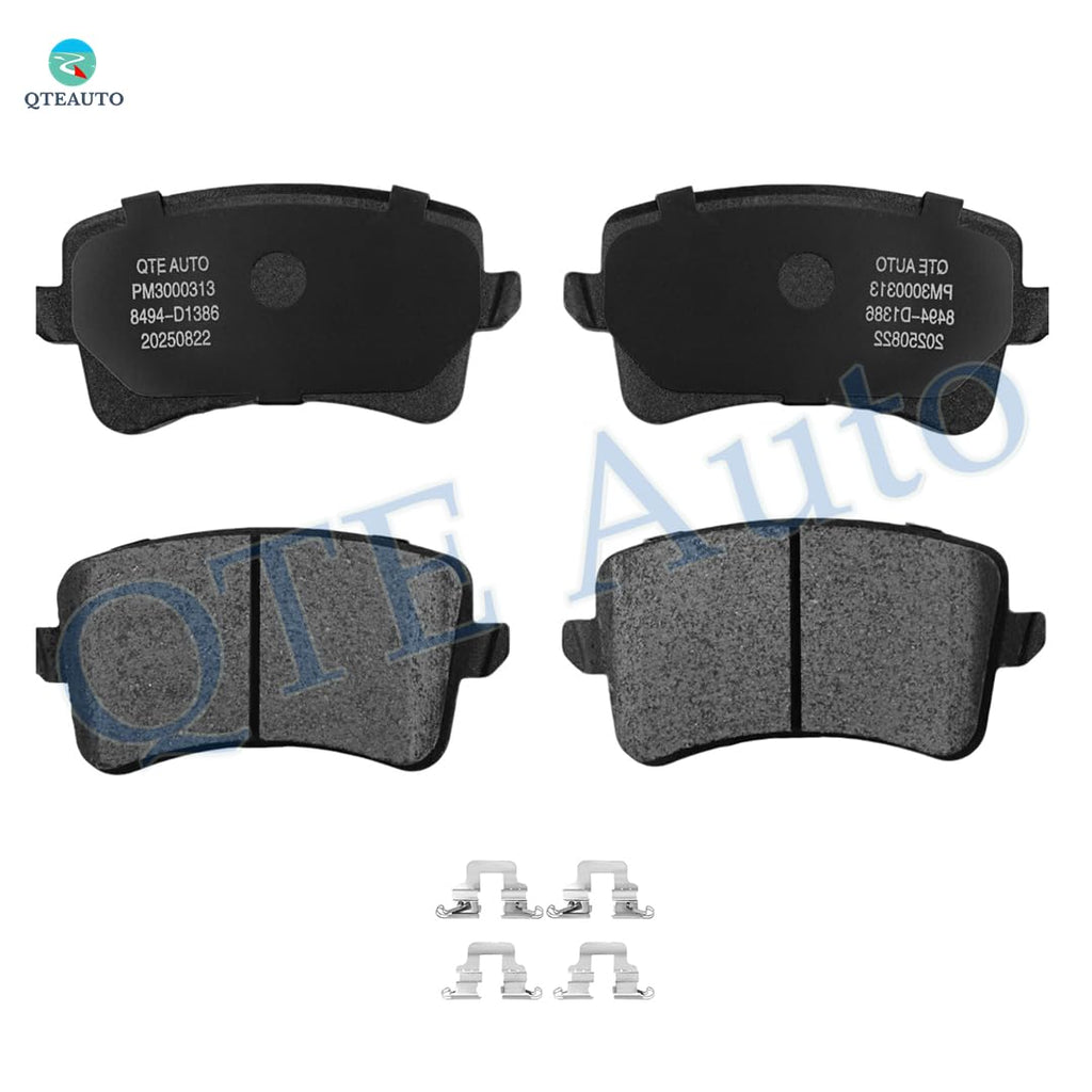 PM Auto Rear Ceramic Brake Pad Kit Compatible With 2009-2017 Audi Q5