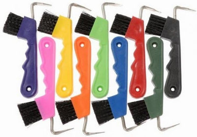 Tough1 Easy Grip Hoof Pick/Brush Combination - 6 Pack