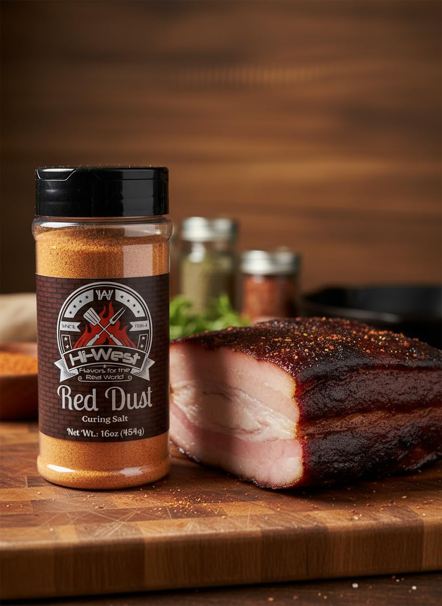 Red Dust Curing Salt No. 1 with 6.25% Sodium Nitrite - No Artificial Colors or Flavors - Made in USA 1 Lb