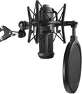 AT2020 Shock Mount with Pop Filter, Windscreen and Shockmount to Reduce Vibration Noise for AT2020USB+ Condenser Mic