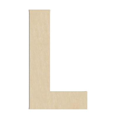 17 Inch Large Wooden Letter L, 1/4 in Thick Big Wood Letter for Wall Decor Crafts