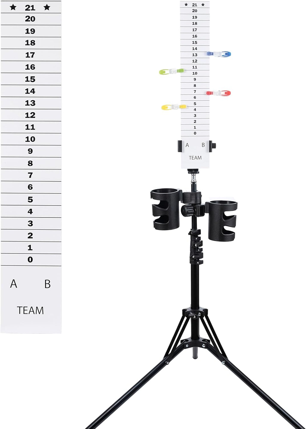 New Valley Walber Score Keeper Set - Scoreboard & Drinkholders for Cornhole, Easy to Assemble, Keep Track of Score