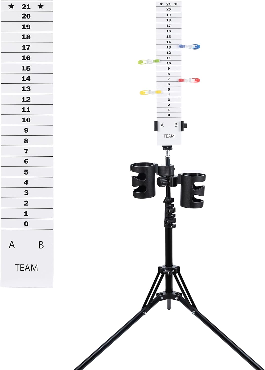 New Valley Walber Score Keeper Set - Scoreboard & Drinkholders for Cornhole, Easy to Assemble, Keep Track of Score