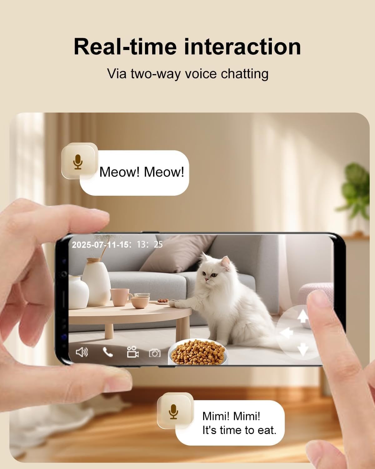 Automatic Cat Feeder with Camera, 2K HD Video & Night Vision, 5G/2.4G WiFi