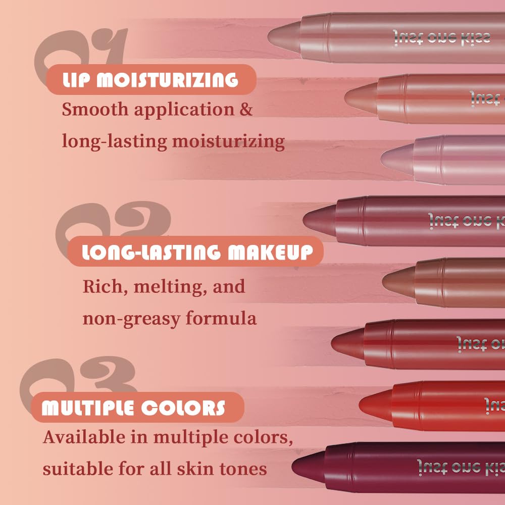Bright Ruby Red Hydrating Cream Lipstick Lip Crayon for Women, Natural Moisturizing Lipstick Smooth Apply
