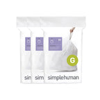 Code G 60 Count Custom Fit Liners, Drawstring Kitchen Trash Bags, One-by-One Mess-Free Dispense, Extra Thick & Double