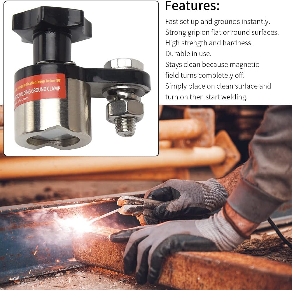 600A Magnetic Welding Ground Clamp, Switchable Magnet Welding Holder, Grounding Magnetic Connector Earth Switch for