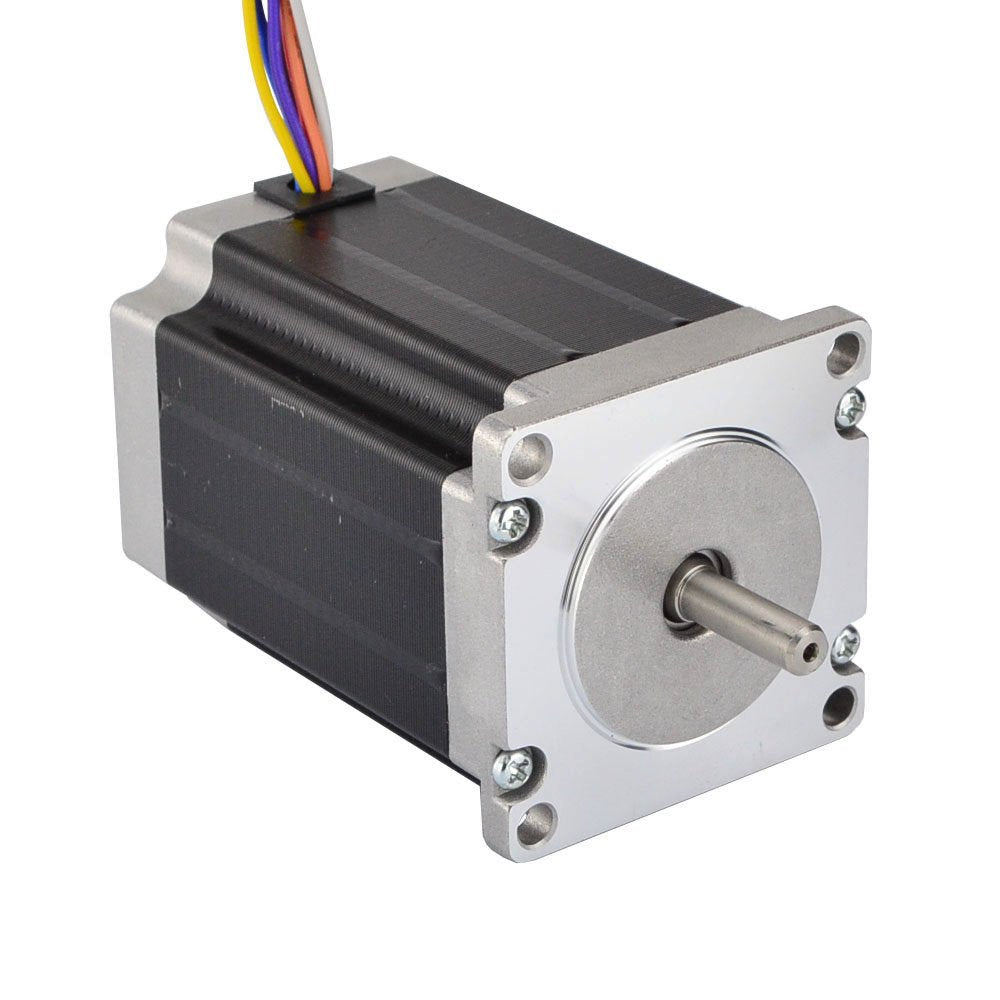 STEPPERONLINE Nema 23 Stepper Motor 2.83Nm 4A 8-Wire 6.35mm Dual Shaft CNC Mill Lathe Router