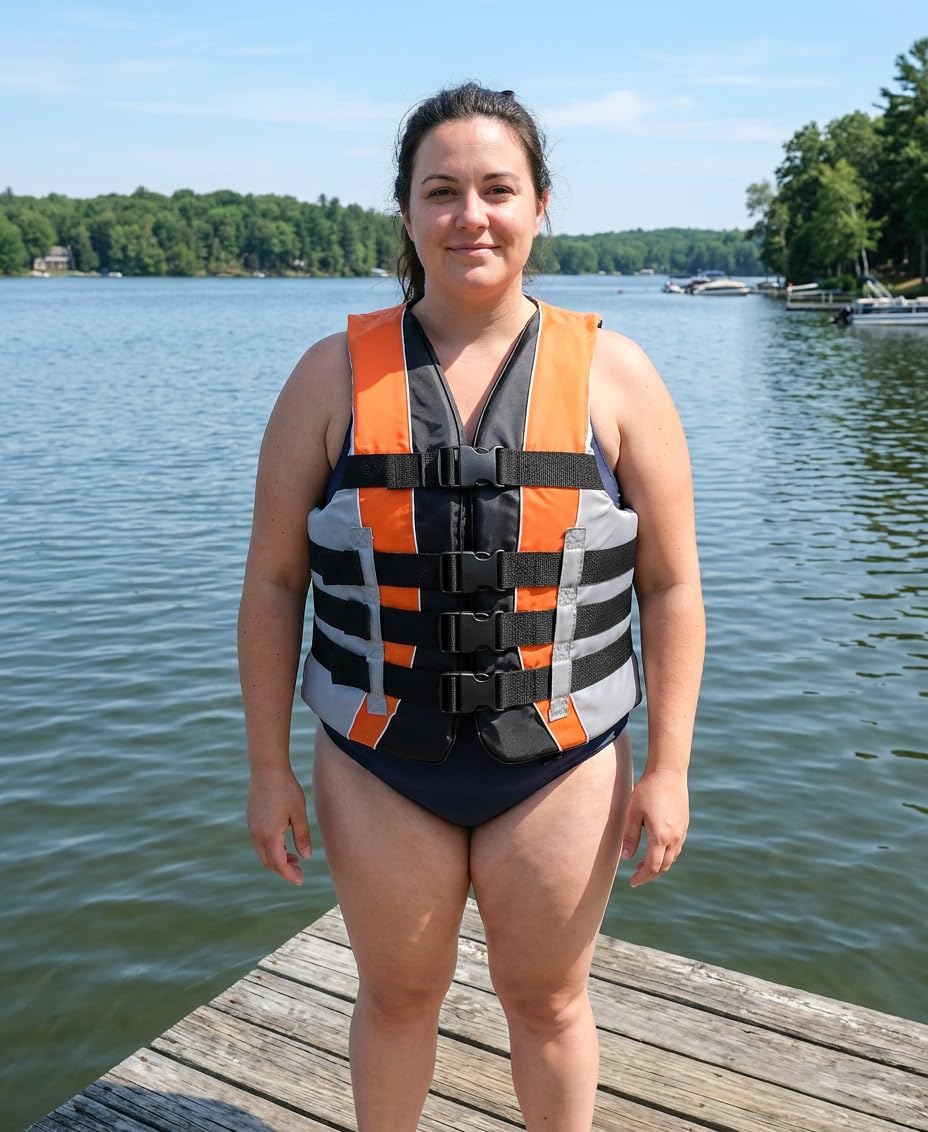 High-Performance Hardcore Adult Life Vest | USCG Approved Safety Flotation Device for Water Sports, Boating, and