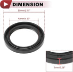5 Pcs Rotary Shaft Seal High Pressure Oil Seal 40x55x7mm Black Nitrile 70 Durometer Rubber