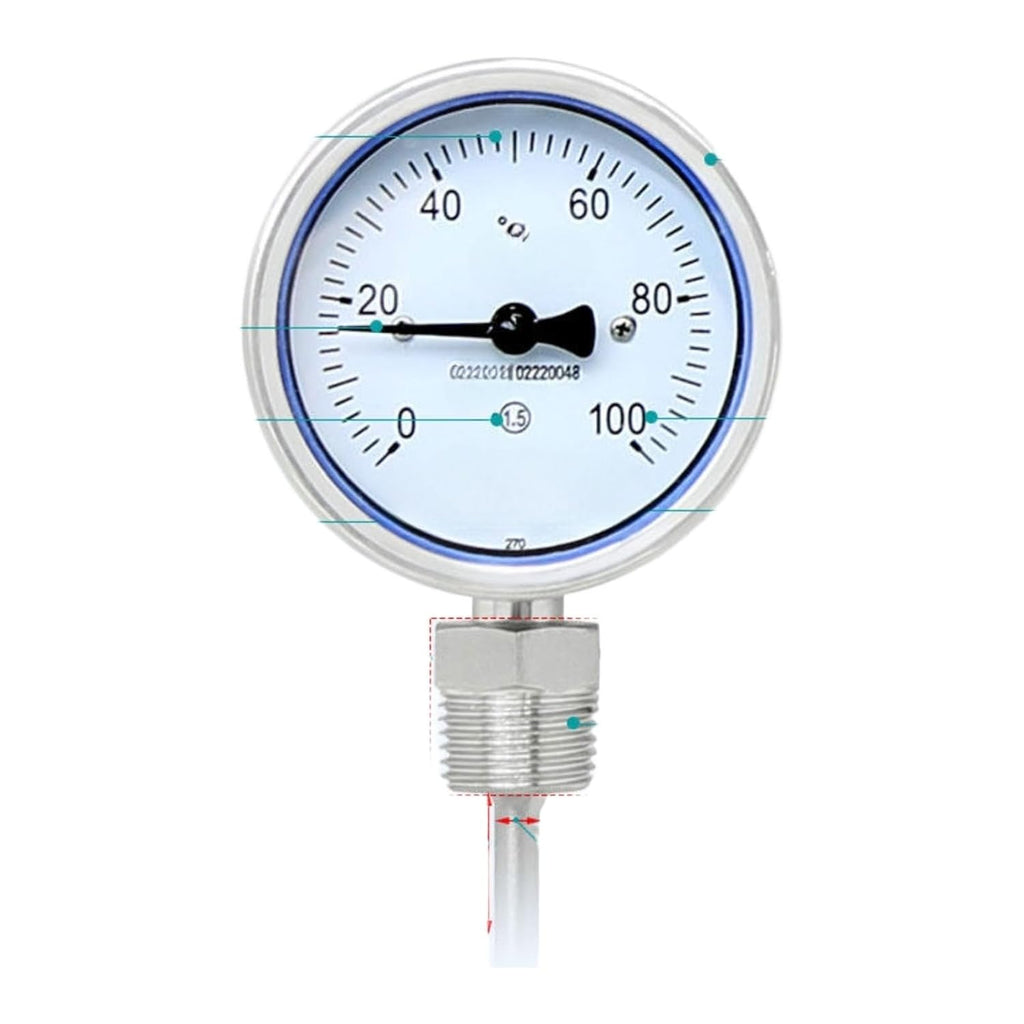 1PCS Bimetal Thermometer