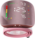 Wrist Blood Pressure Monitor with Curved Screen, Portable, Pink