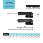 Progressive Automations 12V Heavy Duty Linear Actuator - 8 inch, 2000 lbs