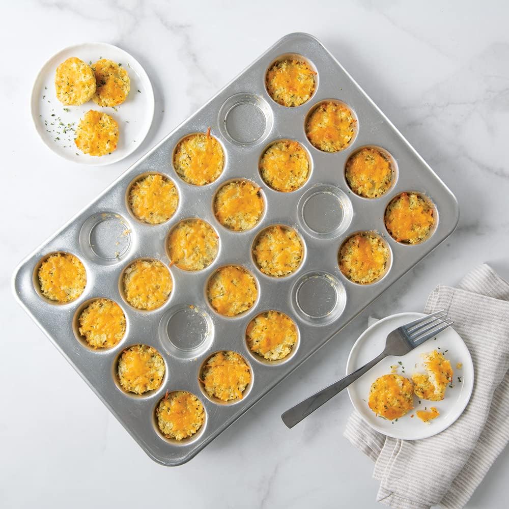 Natural Aluminum Commercial Muffin Pans, 12 Cup and 24 Cup
