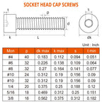 3/8-16 x 1-1/2" Socket Head Cap Screws Bolts, Stainless Steel 18-8 (304), Bright Finish, Fully Threaded, Allen Socket Drive, 10 PCS