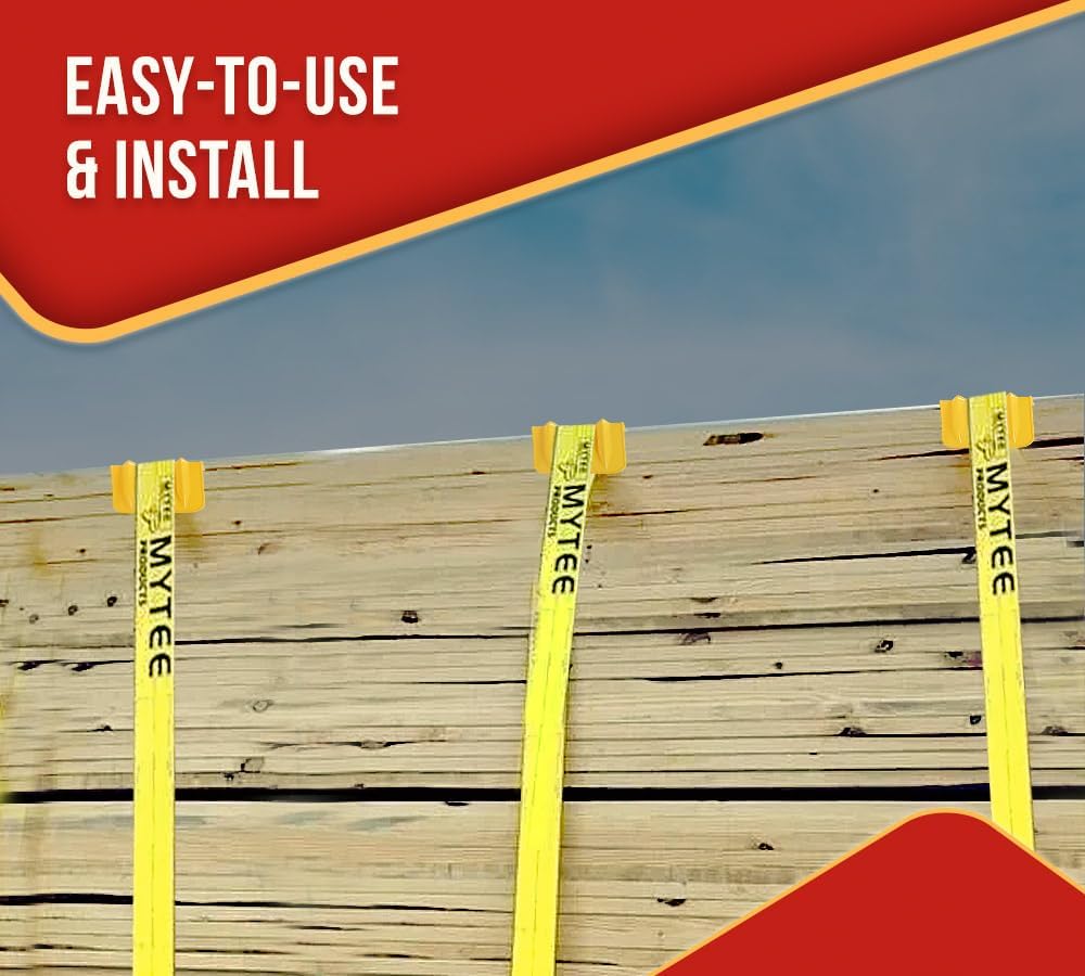 4 Pack 8"x8"x12" Yellow Flatbed Corner Protector - V Shaped Edge Guard for Tie-Down Winch & Ratchet Straps - Fit 1