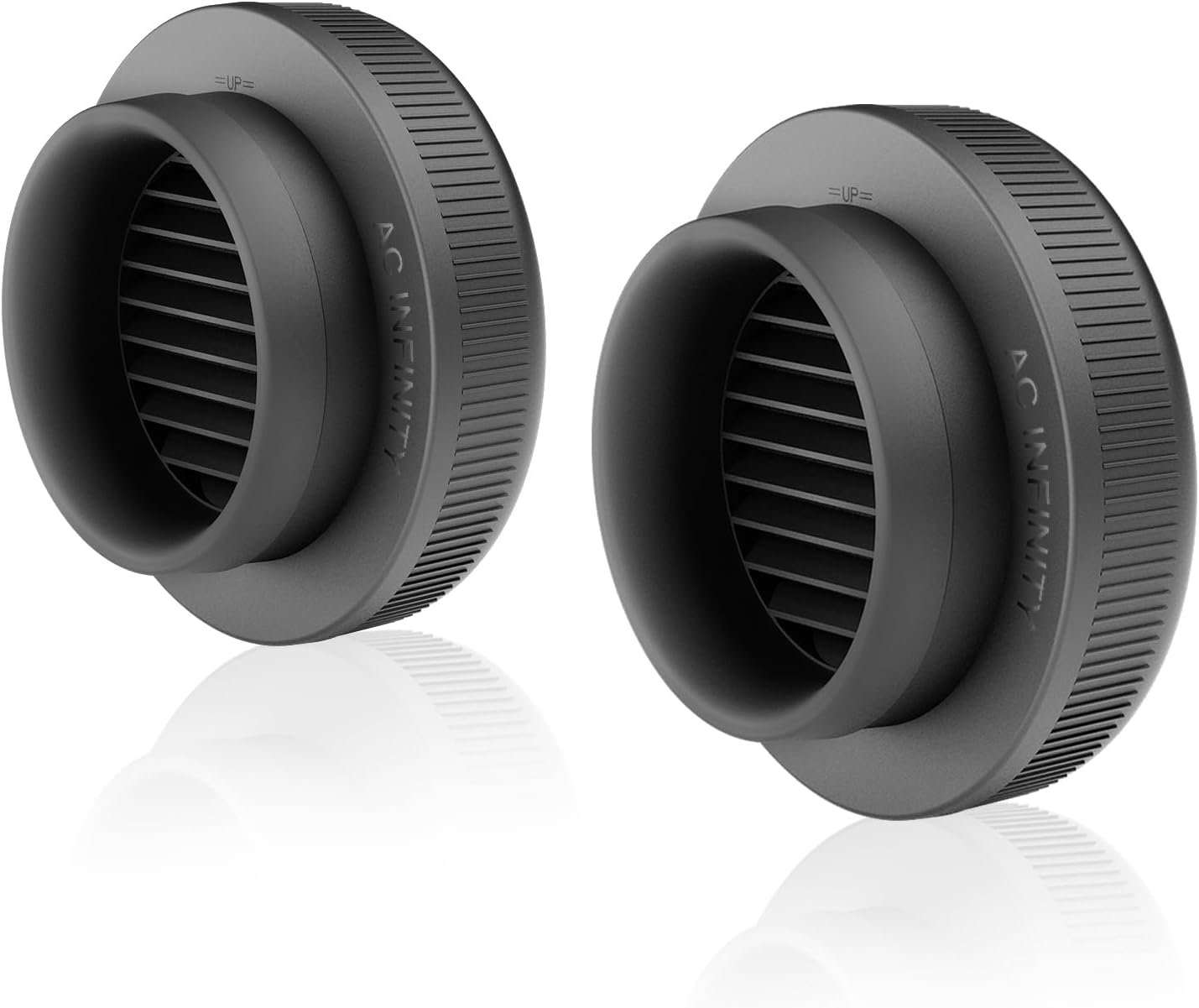 Grow Tent Duct Vent 6", with Light-Blocking Air Vents, 2-Pack | Built-in Adapter, Insect & Dust Filter, High Airflow