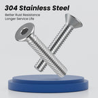 5/16-18 Bolt, 5/16-18 x 1 Inch Flat Socket Head Screws 15Pcs, 304 Stainless Steel 18-8 Countersunk Bolts, Full Thread, with Hex Spanner