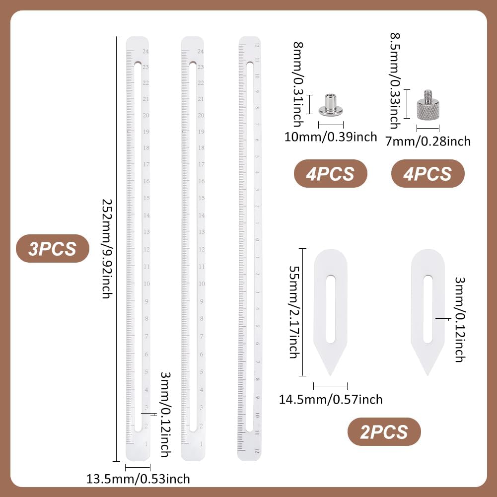UNICRAFTALE Pottery Throwing Gauge Set White Height Ruler for Clay Craft