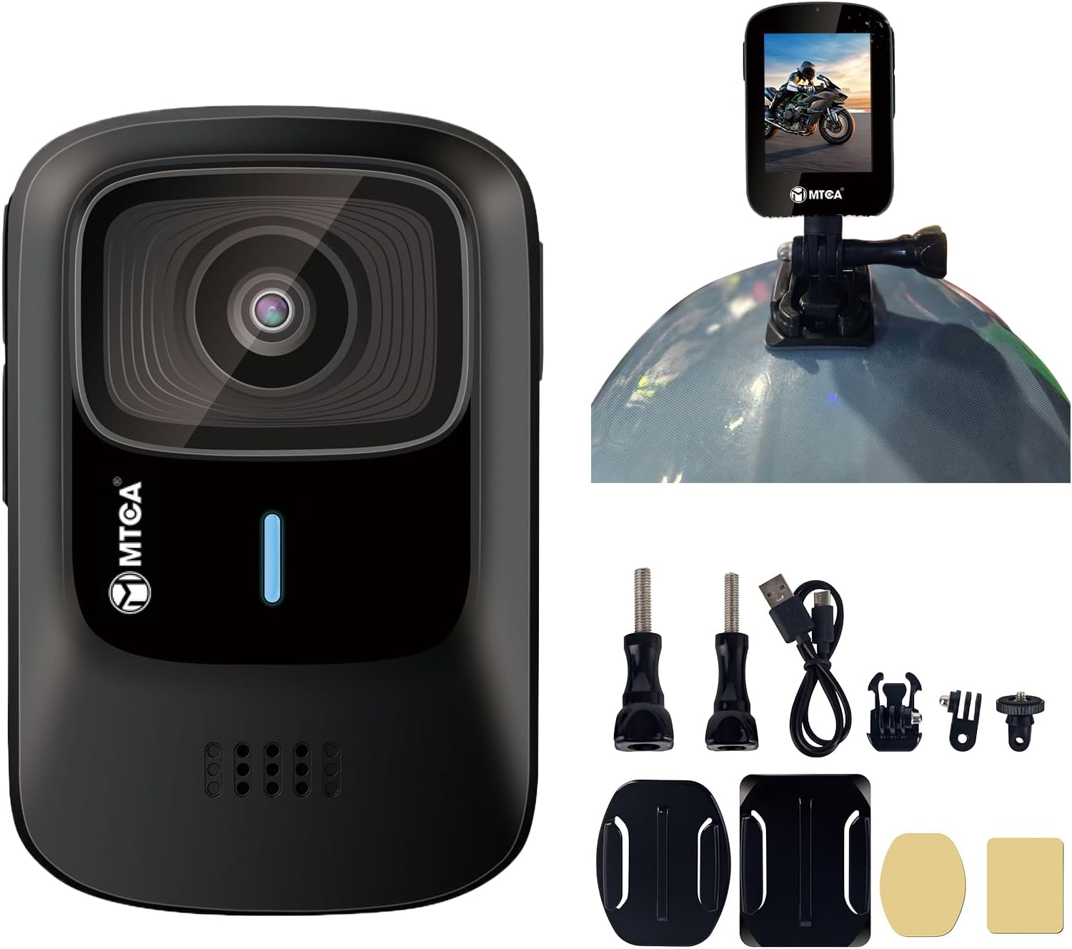 Action Camera 4k - Compact Portable Waterproof Sport Camera, Motorcycle Helmet Camera With Time Lapse, Suitable For