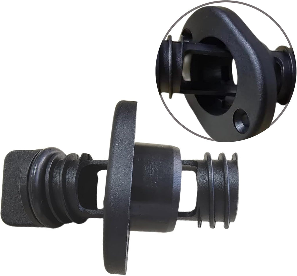 1 Inch Hole 2PCS Marine Transom Drain Plug Screw Type for Boats with O-Ring