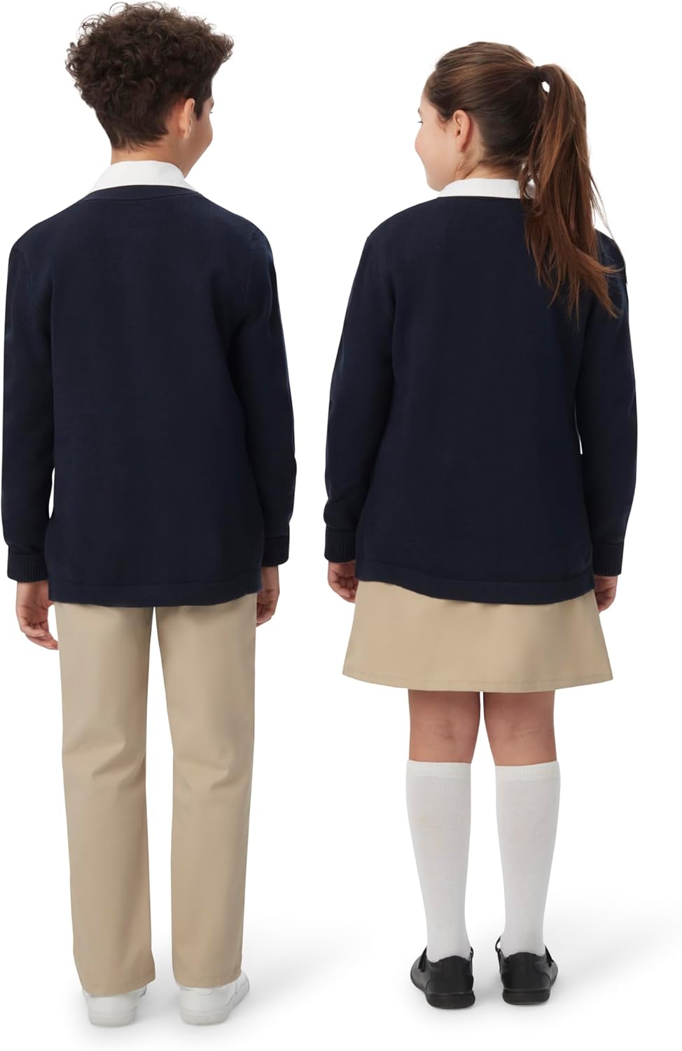 Unisex Anti-pill V-neck (Standard & Husky) School Uniform Cardigan Sweater