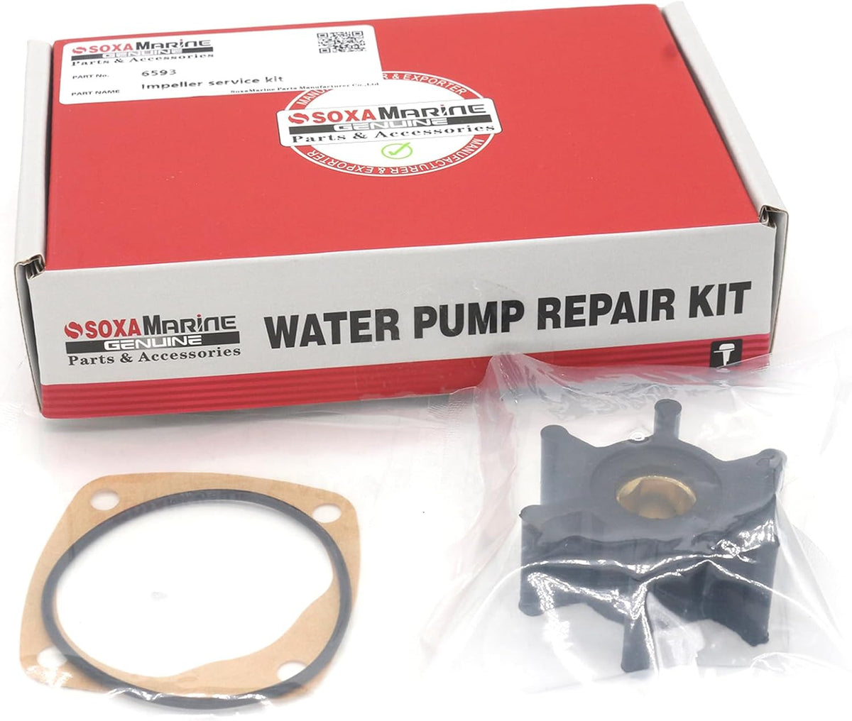 6593 Inboard Raw Sea Water Pump Impeller Kit for Oberdorfer 201M 202M Pump