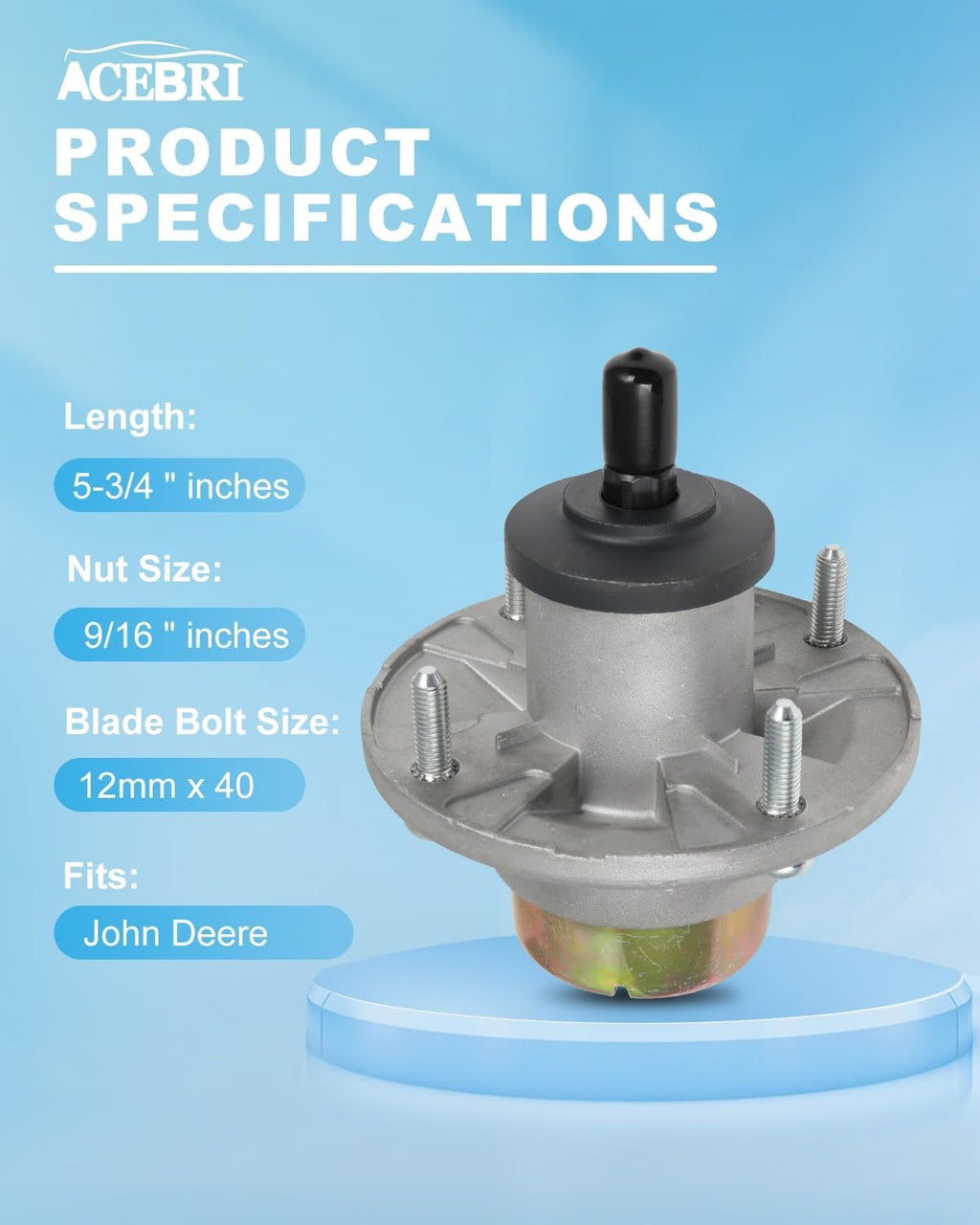 ACEBRI Spindle Assembly for AM144608 Replaces for Stens 285-934