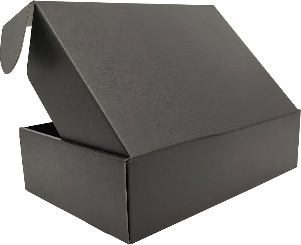 12x9x4 Shipping Boxes Black Mailer Corrugated Cardboard Box Set of 20