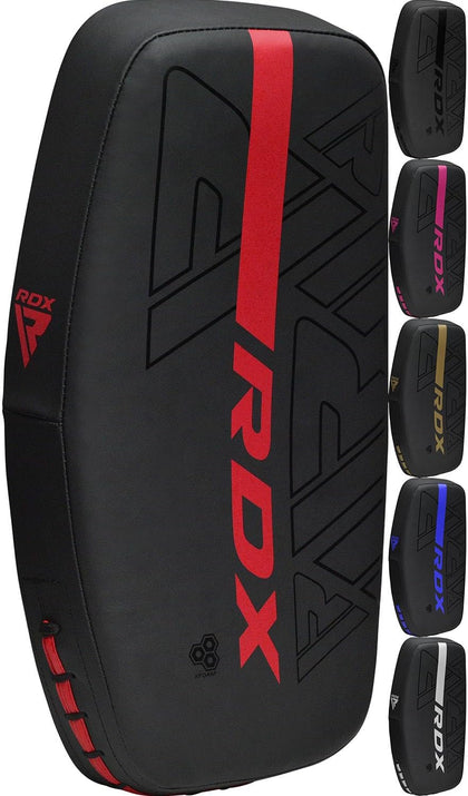 Thai Pads Curved Kickboxing Muay Thai with Solid Handle Grip, Maya Hide Leather KARA Strike Shield for Knees Elbows