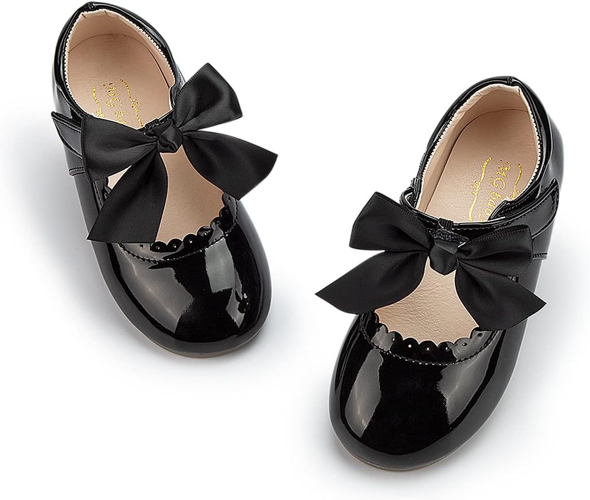 Toddler Little Girl Mary Jane Dress Shoes Ballet Flats for Girl Party School Shoes Bowknot Princess Shoes