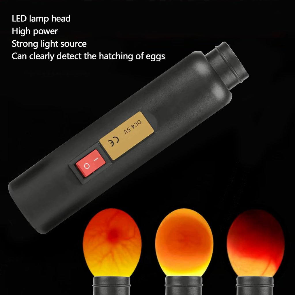 High Intensity Cool LED Egg Hatching Test Light Rechargeable Egg Candler Tester Egg Inspection Tool