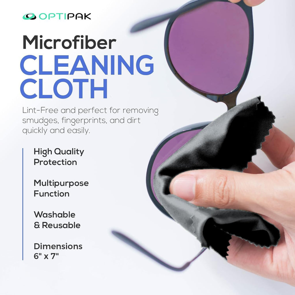 Sparkle Anti-Reflective Safe Lens Cleaner & Repair Kit – (2) 1oz Glasses Cleaner Spray, (2) Microfiber Cloth &