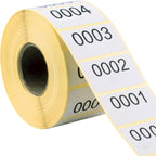 Consecutive Numbered Stickers, 1-1000 Self-Adhesive Inventory Labels, 1.97 x 1.18 Inch