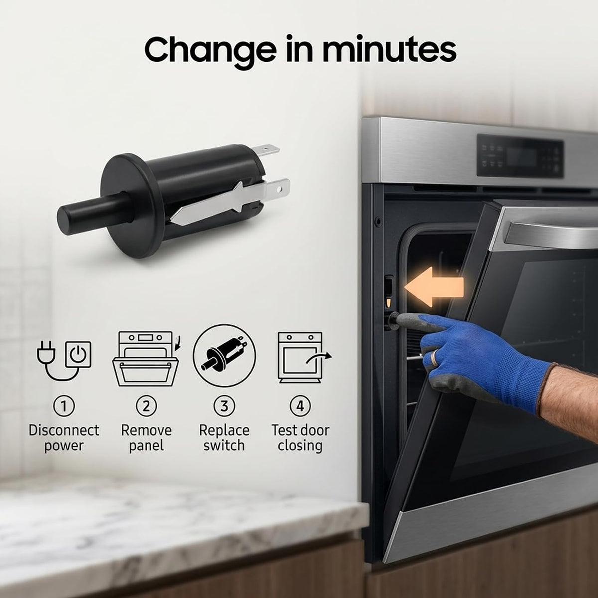 DG34-00006A Compatible with Samsung Range Oven Door Switch