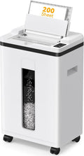 Paper Shredder 200-Sheet Auto Feed, Touchscreen Heavy Duty Shredders, 40 Min Non-Stop, P-5 Ultra Security Shredder